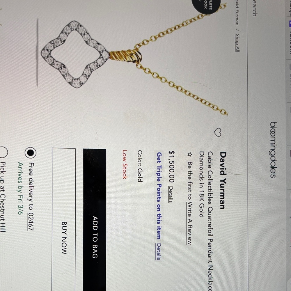 David Yurman diamond gold and Silver Pendant Necklace - Picture 2 of 8
